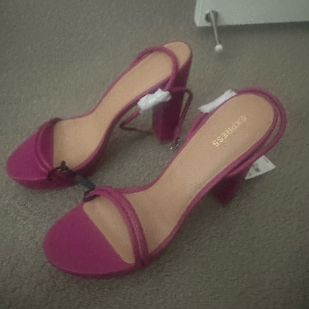 Express Women's Fuchsia Strappy Heels